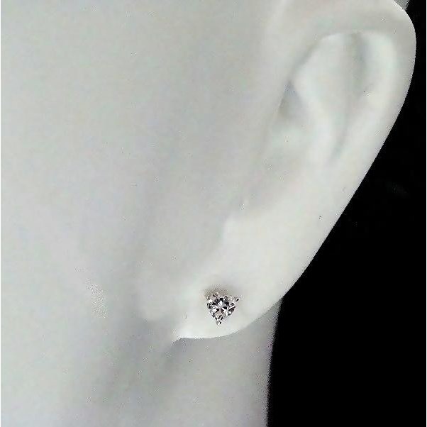 キュービックジルコニア ハートモチーフ スタッドピアス E3193-4