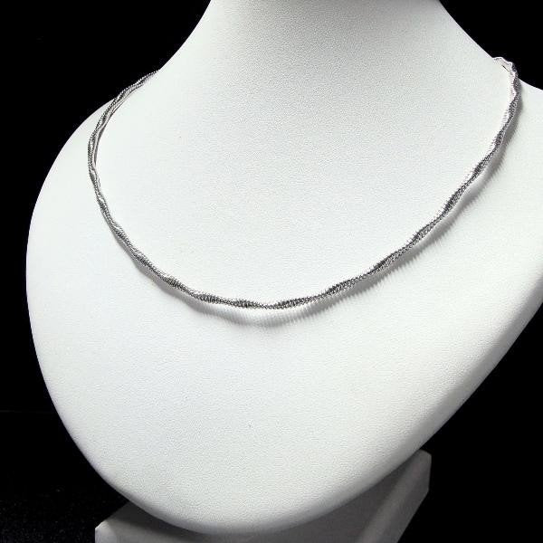 ウエーブ シルバーチョーカー イタリア製 MZSK3