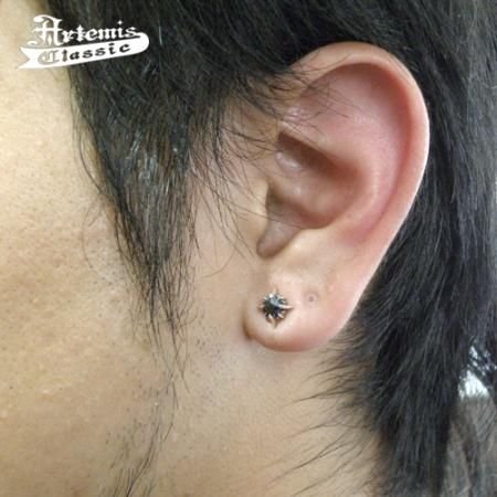 RAYピアスBK 片耳分 Artemis Classic アルテミスクラシック (シルバー925製) ace0087