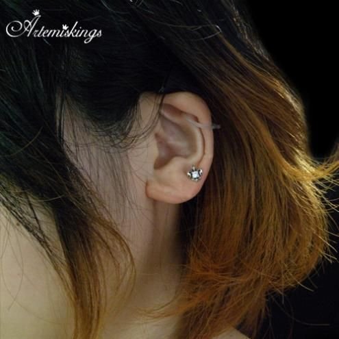 ストーンリリィスタッドCL/片耳分/アルテミスキングス/ARTEMIS KINGS (シルバー925製) ake0044