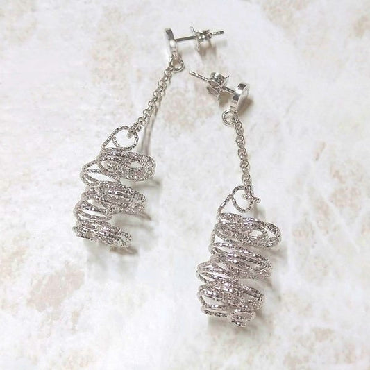 シルバースパイラルピアス FRABOSO(フラボッソ):イタリア製《Made in Italy》OR10224 RH Silver Spiral Pierce FRABOSO: Made in Italy 《Made in Italy》 OR10224 RH