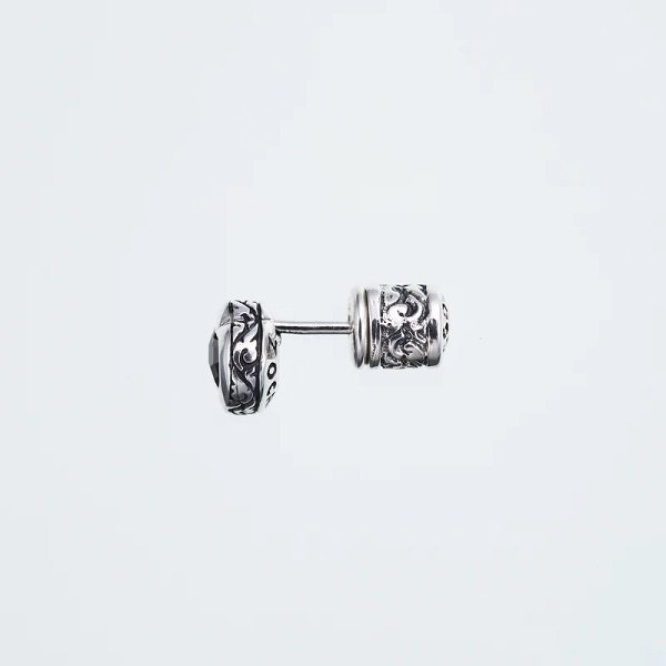 ZOCALO (ソカロ) ジュエルド・アイビー・ハート・ピアス S(ブラックCZ)JEWELED IVY HEART STUD : S (BLACK CZ)