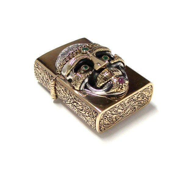 ZOCALO(ソカロ) チベタンスカル・ジッポ ー・コンビ ZZSPS-0043B