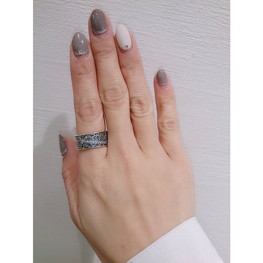 ZOCALO ソカロ アイビー・クロス・リング・ホワイトCZ (シルバー925製) ZZRG-0010WCZ