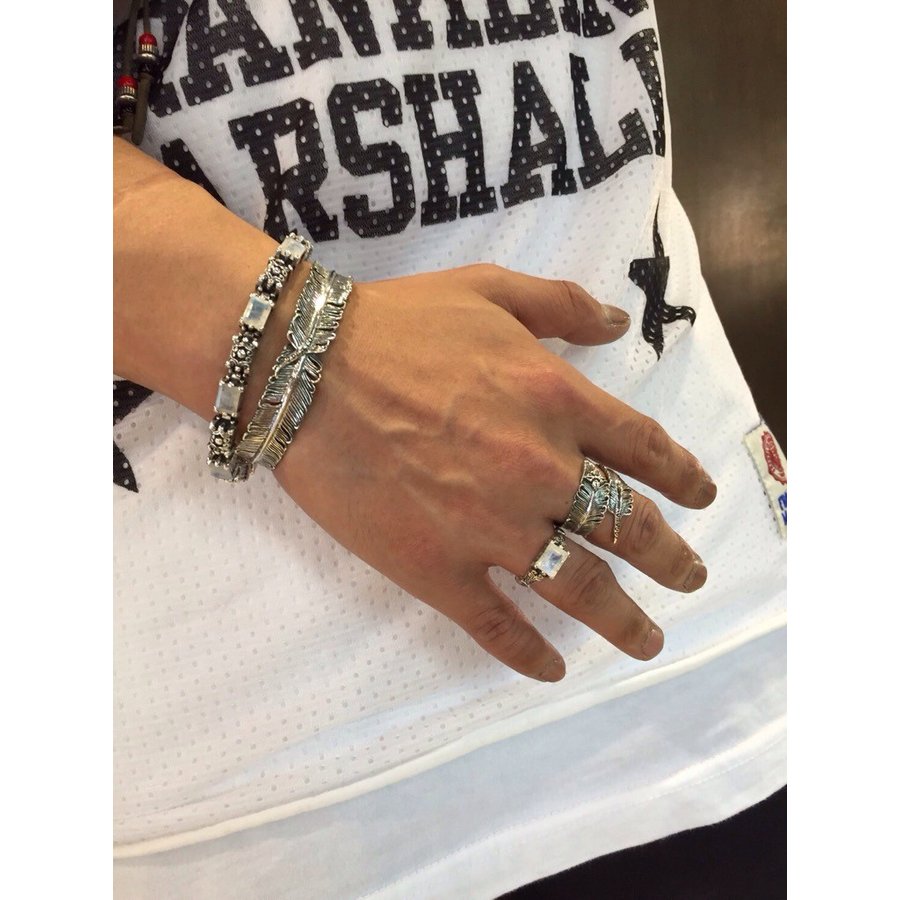 ZOCALO ソカロ イスラミック・スクエア・リングS・レインボームーンストーン (シルバー950製) ZZTRG-0476RMS