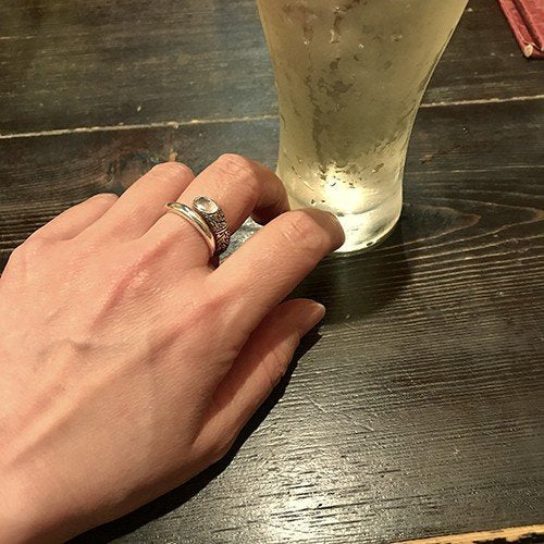 ZOCALO(ソカロ) アイビー・スパイラル・リング・オーバル・ブラックCZ ZZRG-0033BKCZ