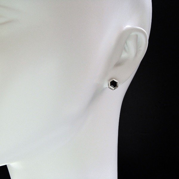 ZOCALO (ソカロ) ジュエルド・アイビー・ヘキサゴン・ピアス・片方売り ZZEG-0026