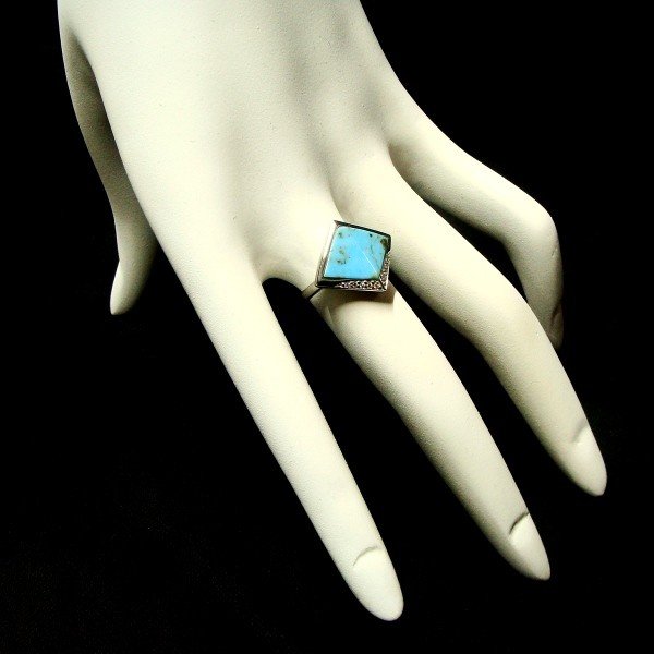 『entiere/アンティエーレ』ターコイズ×ジルコニア リング R3328CTQ RD