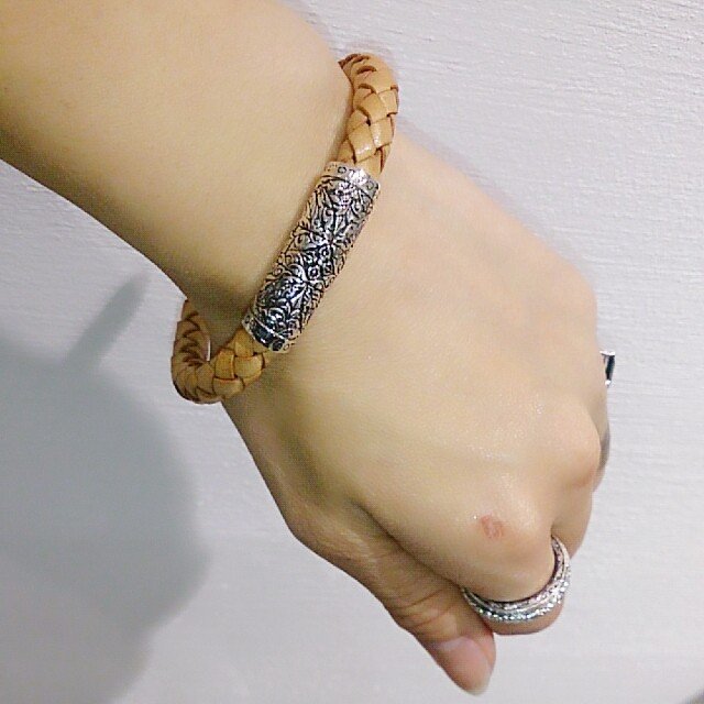 ZOCALO(ソカロ) ブレイデッド・レザーブレス(シルバー925製) ZZBLS0018