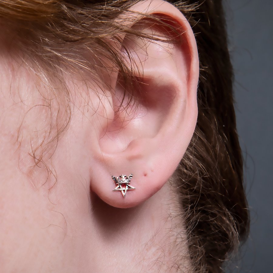 アルテミスキングス ARTEMISKINGS 王冠五芒星ピアス 片耳分 AKE0102