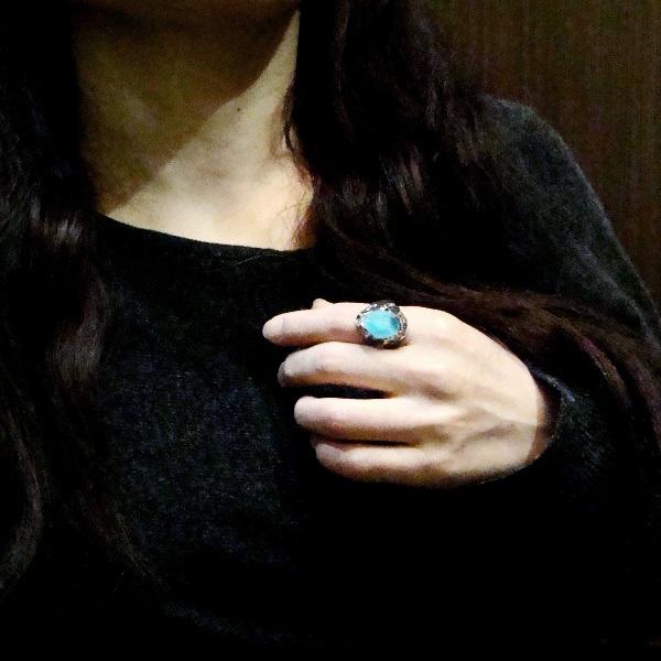 LYLY ERLANDSSON リリー エルランドソン the FARRENHEIT female ファーレンヘイト リング アイスブルー L12-003iceblue