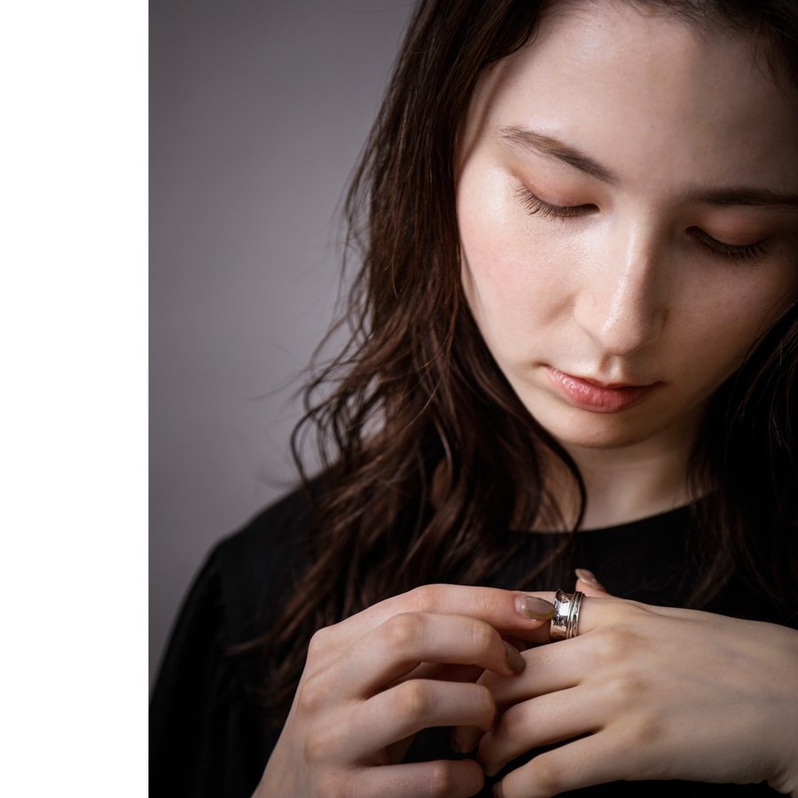 エレノアジュエリー/Elenore Jewelry スピナー逆甲丸リング ELR0056