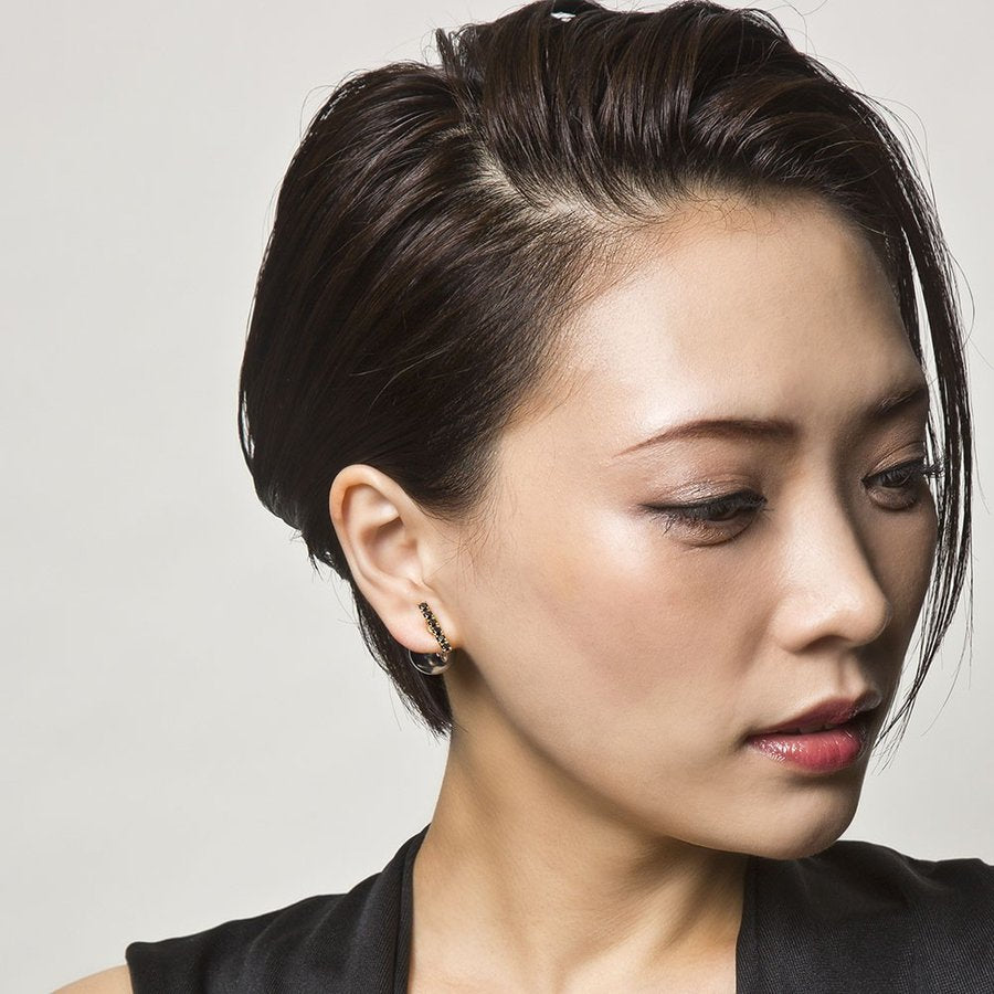 エレノアジュエリー/Elenore Jewelry ブラックボールノンホールピアス/片耳分 elnh0002