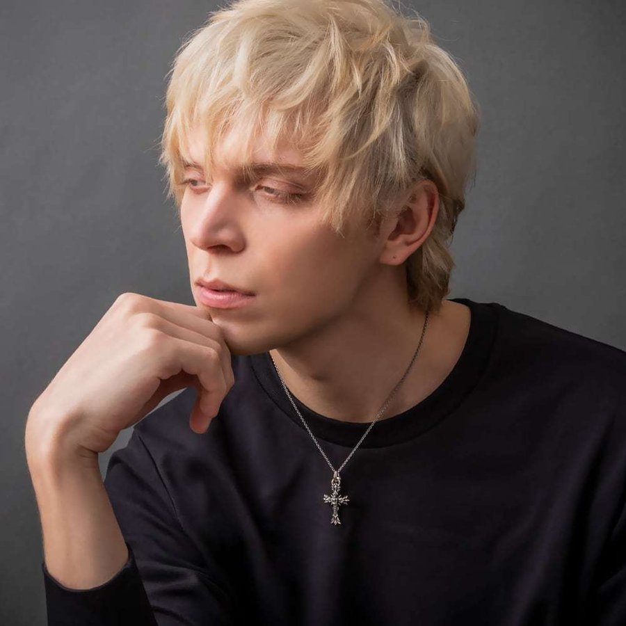 クロスクラウンペンダント AKP0136 Cross crown pendant シルバーアクセサリー Silver jewelry