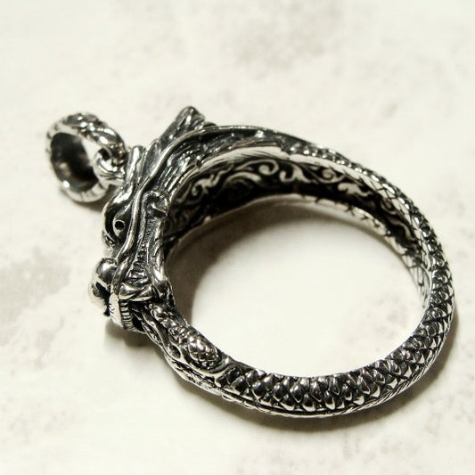 ZOCALO(ソカロ) ウロボロス・ドラゴン ペンダント Ouroboros Dragon Pendant Head (M) (シルバー925製) ZZPDS-0105