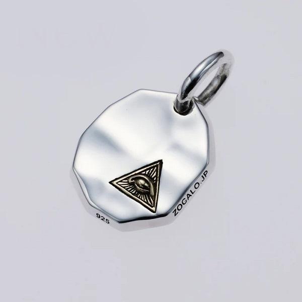 ZOCALO (ソカロ) 槌目 プレート ペンダント  Hammered Texture Plate Pendant 　