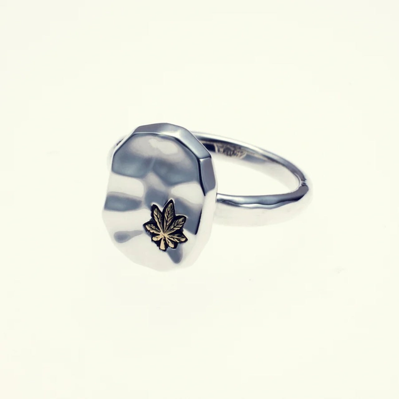 ZOCALO ソカロ 槌目 プレート リング リーフ Hammered Texture Plate Ring Leaf