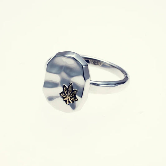 ZOCALO ソカロ 槌目 プレート リング リーフ Hammered Texture Plate Ring Leaf