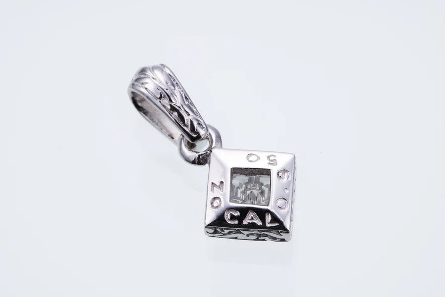 ZOCALO ソカロ ジュエルド アイビー スクエア ペンダント(L)(ホワイトCZ) Jeweled Ivy Square Pendant(L)(WhiteCZ)