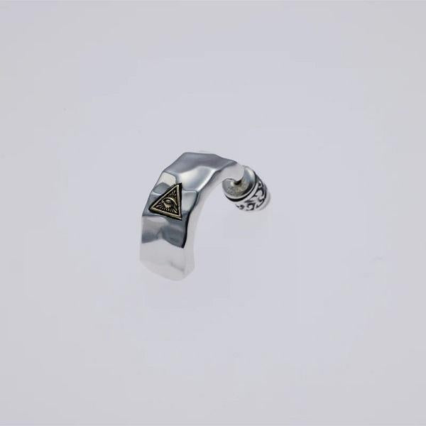 ZOCALO (ソカロ) 槌目 フープ ピアス アイ オブ プロビデンス Hammered Texture Hoop Earring Eye of Providence