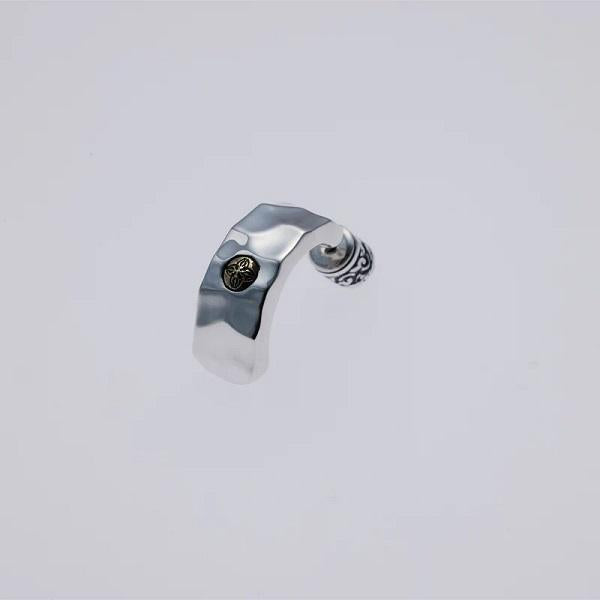 ZOCALO (ソカロ) 槌目 フープ ピアス ダブル ドージェ Hammered Texture Hoop Earring Double Dorje