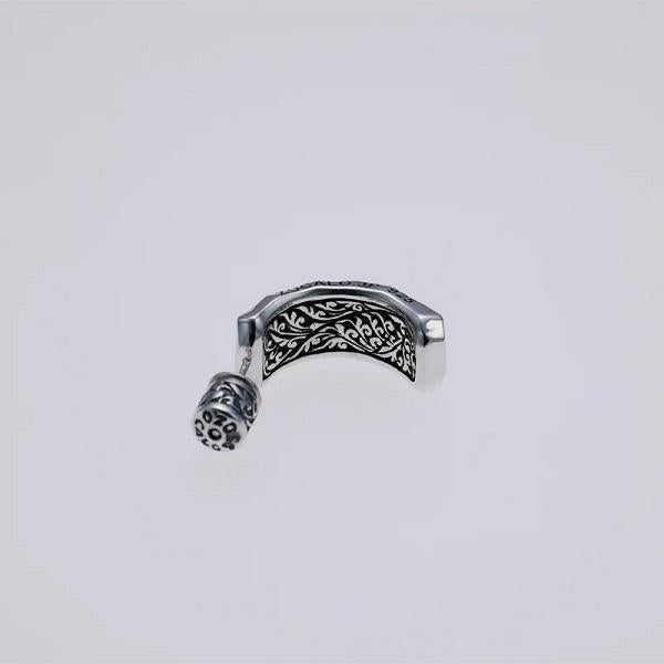 ZOCALO (ソカロ) 槌目 フープ ピアス リーフ Hammered Texture Hoop Earring Leaf