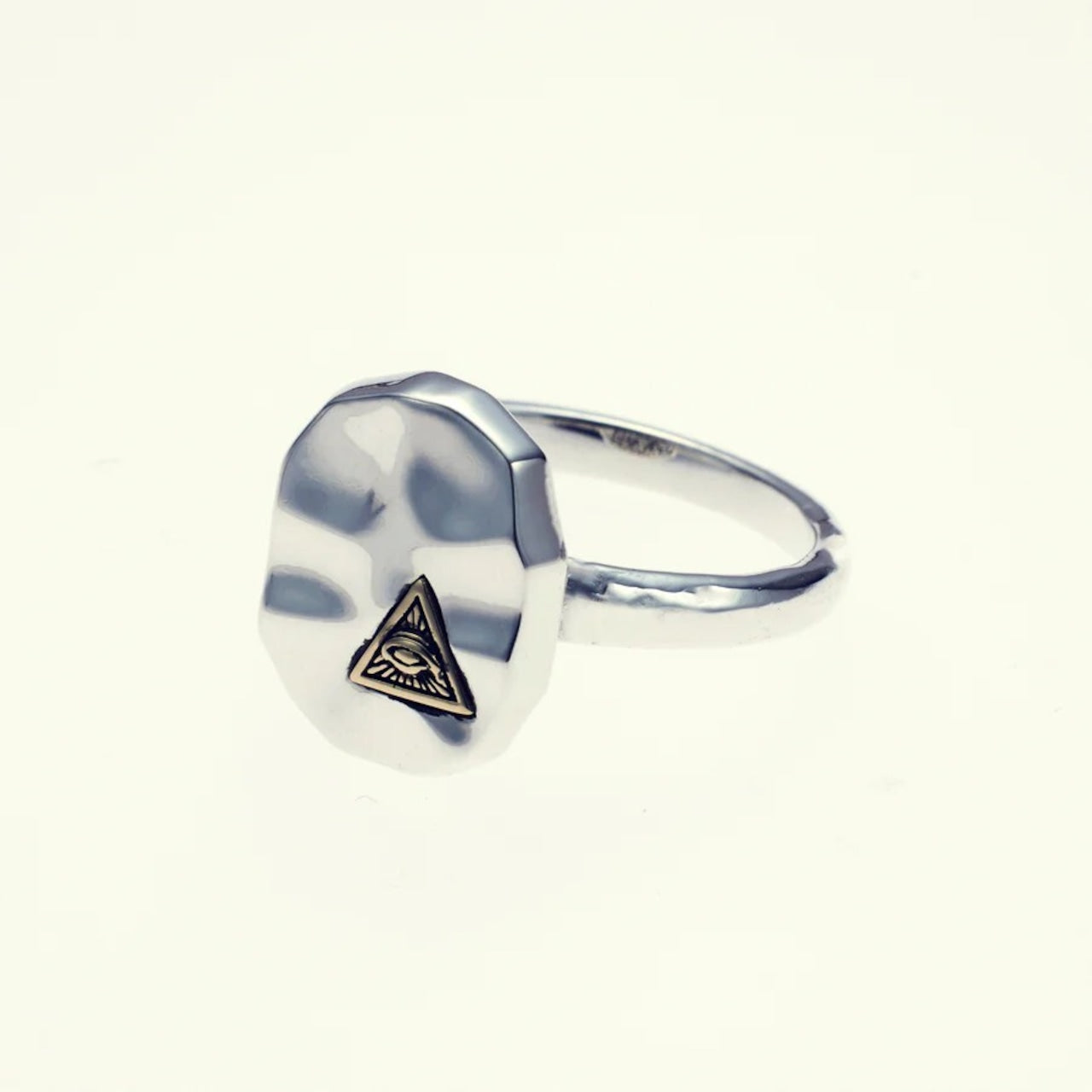 ZOCALO ソカロ 槌目 プレート リング アイ オブ プロビデンス Hammered Texture Plate Ring Eye of Providence