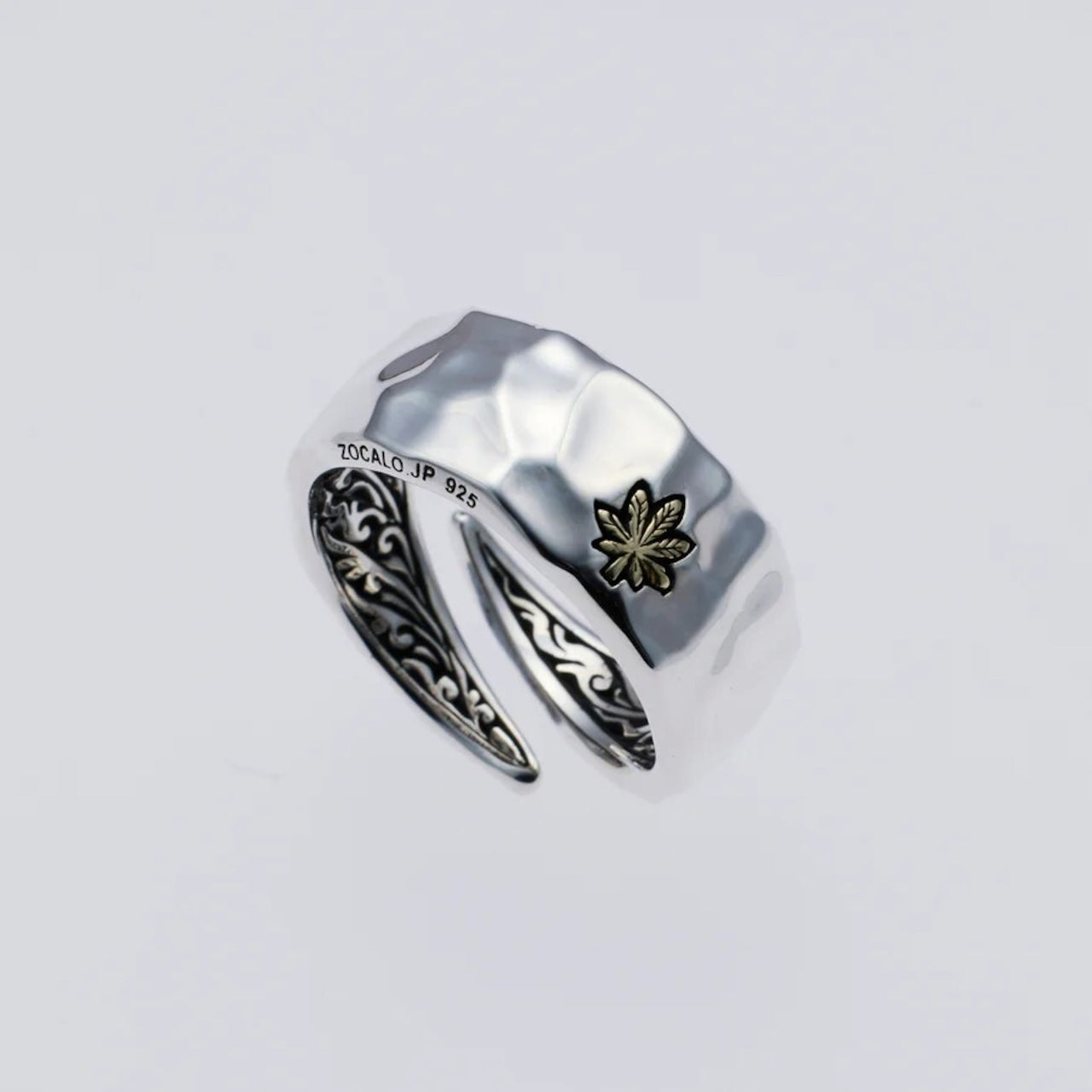 ZOCALO ソカロ 槌目 リング リーフ Hammered Texture Ring Leaf