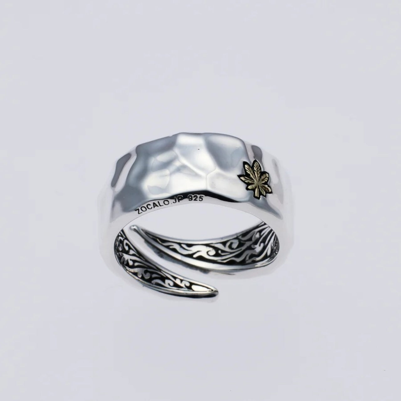 ZOCALO ソカロ 槌目 リング リーフ Hammered Texture Ring Leaf