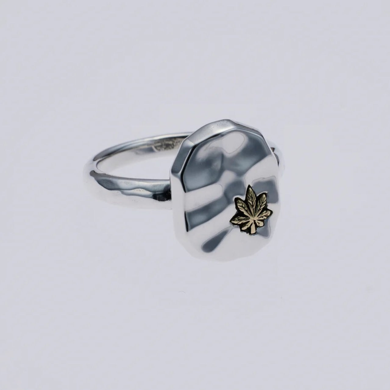 ZOCALO ソカロ 槌目 プレート リング リーフ Hammered Texture Plate Ring Leaf