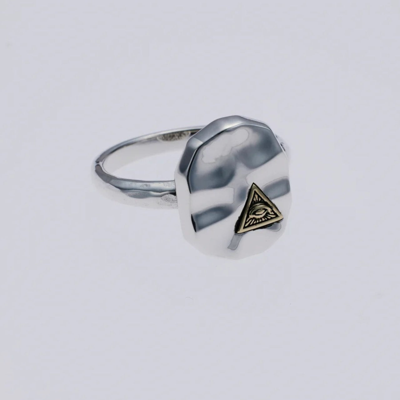 ZOCALO ソカロ 槌目 プレート リング アイ オブ プロビデンス Hammered Texture Plate Ring Eye of Providence