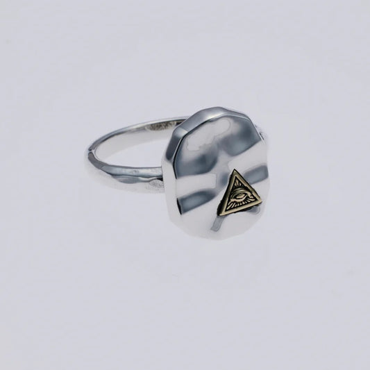 ZOCALO ソカロ 槌目 プレート リング アイ オブ プロビデンス Hammered Texture Plate Ring Eye of Providence