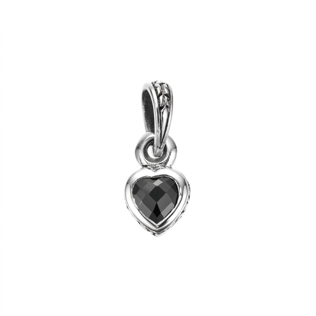 ZOCALO ソカロ ジュエルド アイビー ハート ペンダント(S)(ブラックCZ) Jeweled Ivy Heart Pendant(S)(BlackCZ)