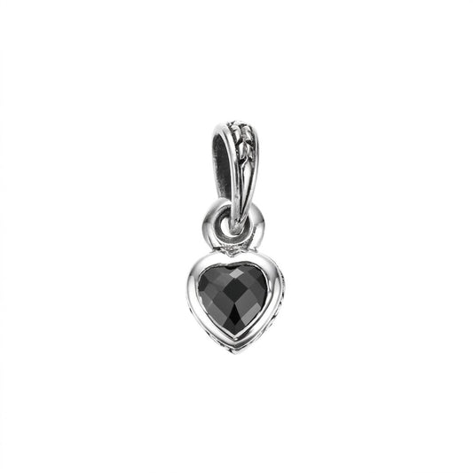 ZOCALO ソカロ ジュエルド アイビー ハート ペンダント(S)(ブラックCZ) Jeweled Ivy Heart Pendant(S)(BlackCZ)