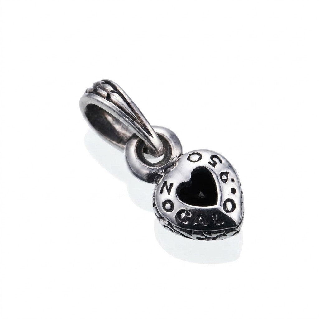 ZOCALO ソカロ ジュエルド アイビー ハート ペンダント(S)(ブラックCZ) Jeweled Ivy Heart Pendant(S)(BlackCZ)