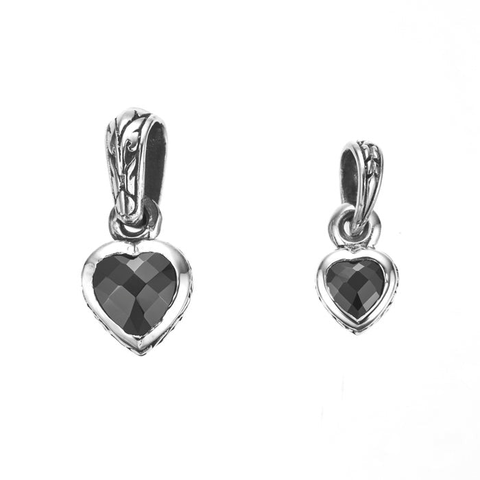 ZOCALO ソカロ ジュエルド アイビー ハート ペンダント(S)(ブラックCZ) Jeweled Ivy Heart Pendant(S)(BlackCZ)