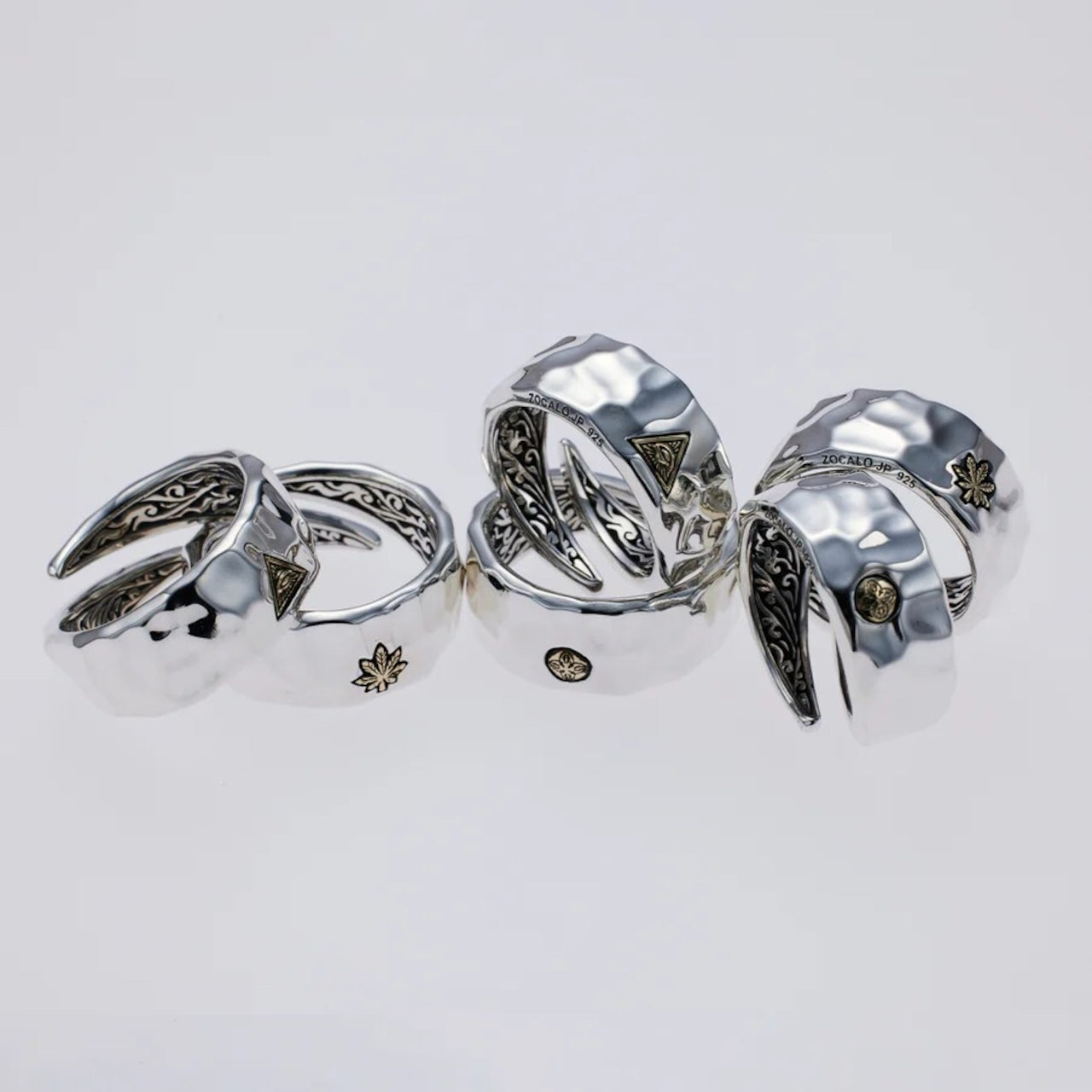 ZOCALO ソカロ 槌目 リング リーフ Hammered Texture Ring Leaf