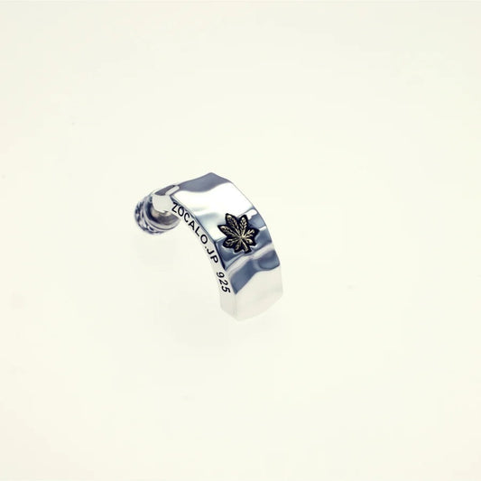 ZOCALO ソカロ 槌目 フープ ピアス リーフ Hammered Texture Hoop Earring Leaf
