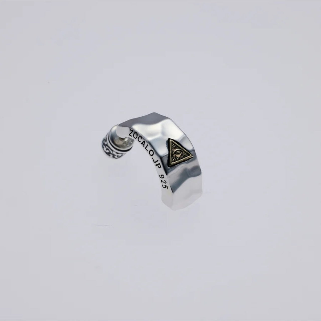 ZOCALO ソカロ 槌目 フープ ピアス アイ オブ プロビデンス Hammered Texture Hoop Earring Eye of Providence