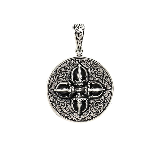 ZOCALO ソカロ クラウン ダブル ドージェ コイン ペンダント Crown Double Dorje Coin with Dragon Pendant