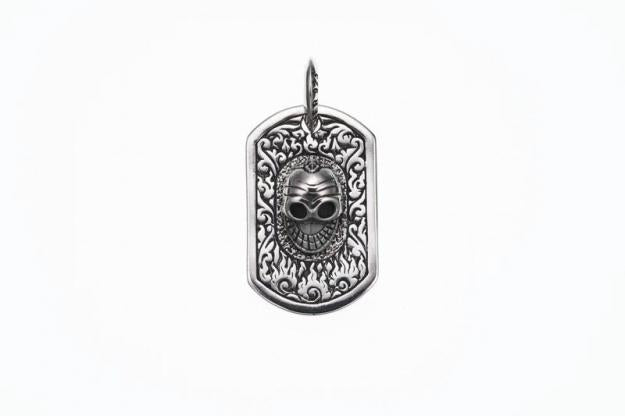 ZOCALO ソカロ チベタン スマイルスカル ドッグタグ ペンダント Tibetan Smile Skull Dog Tag Pendant　
