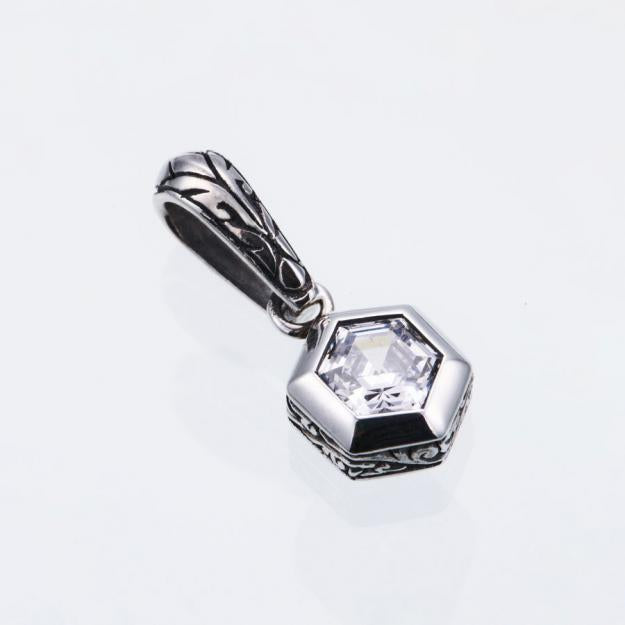 ZOCALO ソカロ ジュエルド アイビー ヘキサゴン ペンダント(ホワイトCZ) Jeweled Ivy Hexagon Pendant(WhiteCZ)