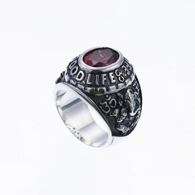 ZOCALO ソカロ ベビー カレッジリング ペンダント (ガーネットCZ) Baby College Rind Pendant (Garnet CZ)