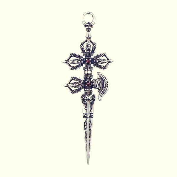ZOCALO ソカロ バード ダブル ドージェ カルティカ ダガー (S)（ガーネット＆ブルームーンストーン）Bird Double Dorje Kartika Dagger (S) (Garnet＆Blue Moonstone)