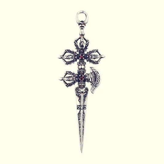ZOCALO ソカロ バード ダブル ドージェ カルティカ ダガー (S)（ガーネット＆ブルームーンストーン）Bird Double Dorje Kartika Dagger (S) (Garnet＆Blue Moonstone)