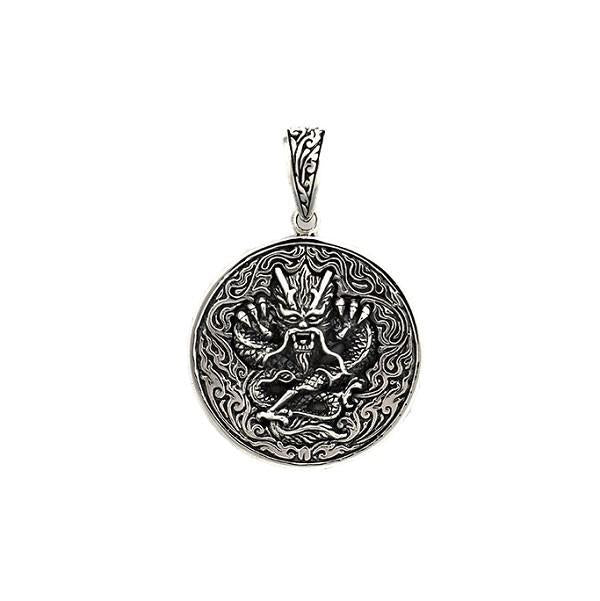 ZOCALO ソカロ クラウン ダブル ドージェ コイン ペンダント Crown Double Dorje Coin with Dragon Pendant
