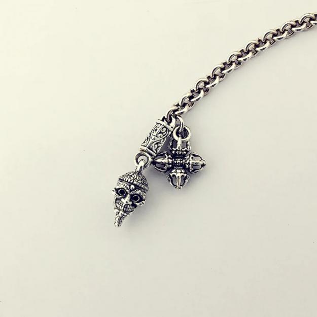 ZOCALO ソカロ チベタン モンク スカル チャーム ロック ブレスレット Charm Lock Bracelet Tibetan Monk Skull