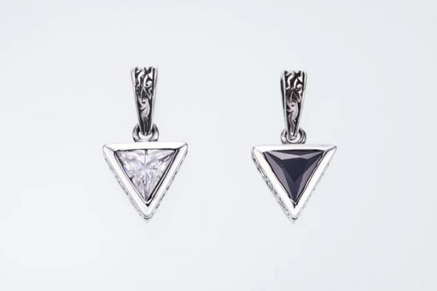 ZOCALO ソカロ ジュエルド アイビー トライアングル ペンダントトップ(ホワイトCZ) Jeweled Ivy Triangle Pendant(WhiteCZ)