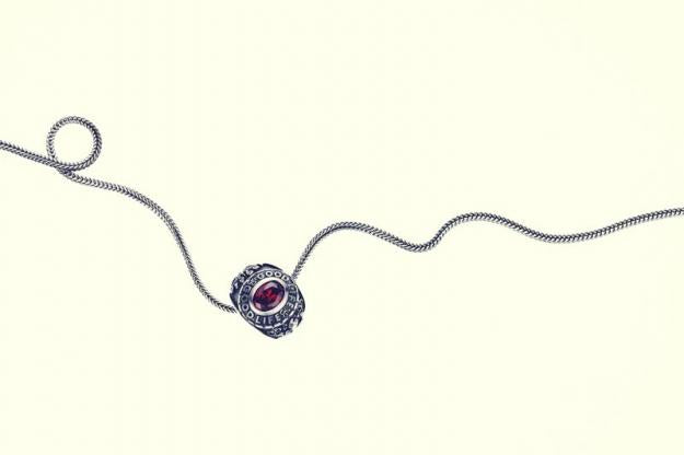 ZOCALO ソカロ ベビー カレッジリング ペンダント (ガーネットCZ) Baby College Rind Pendant (Garnet CZ)