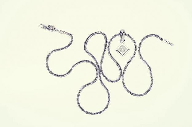 ZOCALO ソカロ ジュエルド アイビー スクエア ペンダント(L)(ホワイトCZ) Jeweled Ivy Square Pendant(L)(WhiteCZ)